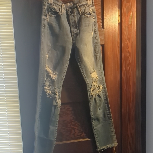 MOTHER Denim - Distressed Blue Women's Jeans